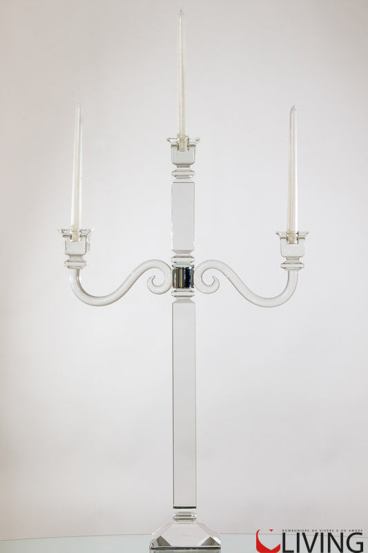 candeliere cristallo 3 bracci 70 cm