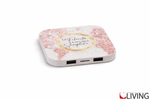 bomboniera caricabatterie wireless e usb cartina geografica linea encantada
