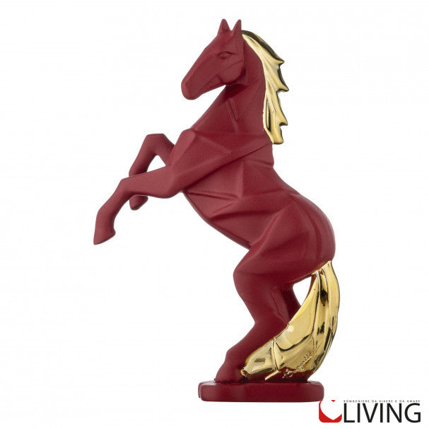 bomboniera cavallo rampante rosso e oro