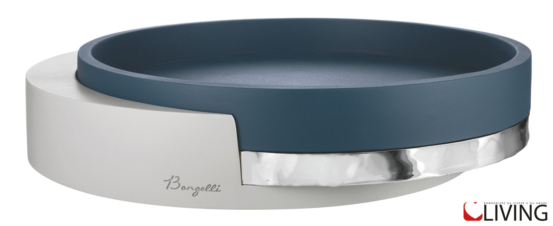 centrotavola blu verde dettagli argento