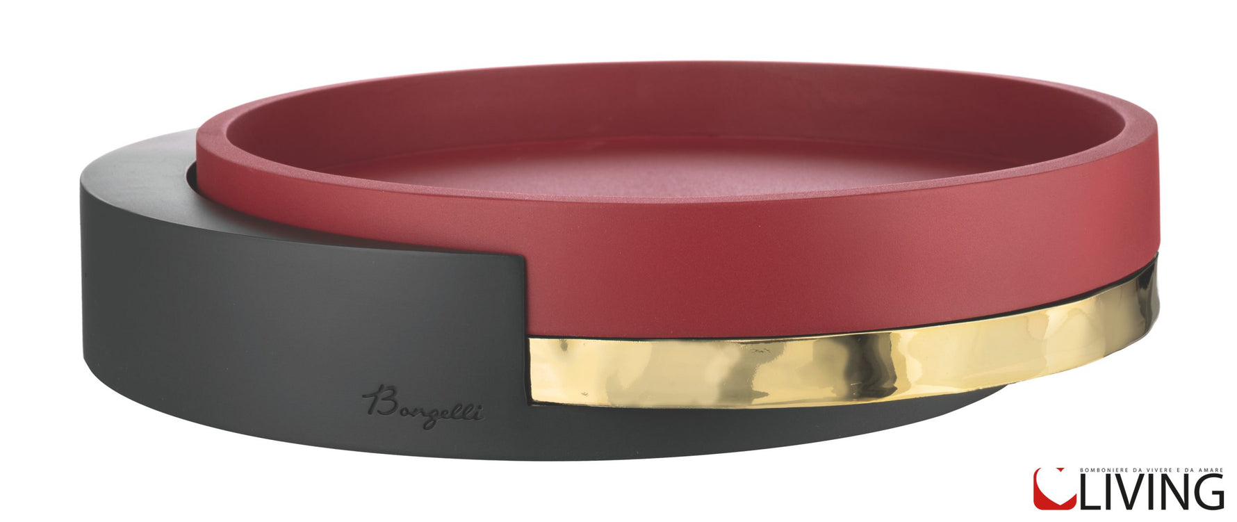 centrotavola rosso dettagli oro
