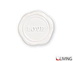 bomboniera applicazione ceralacca bianca love