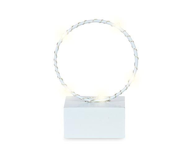 Addobbo Cerchio azzurro con luce a led