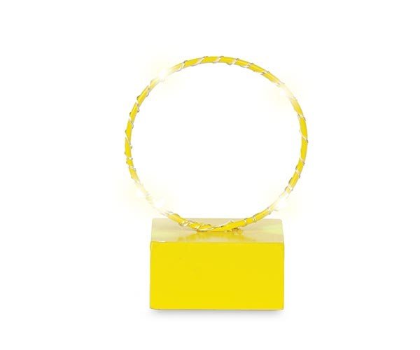 Bomboniera cerchio giallo con luce a led