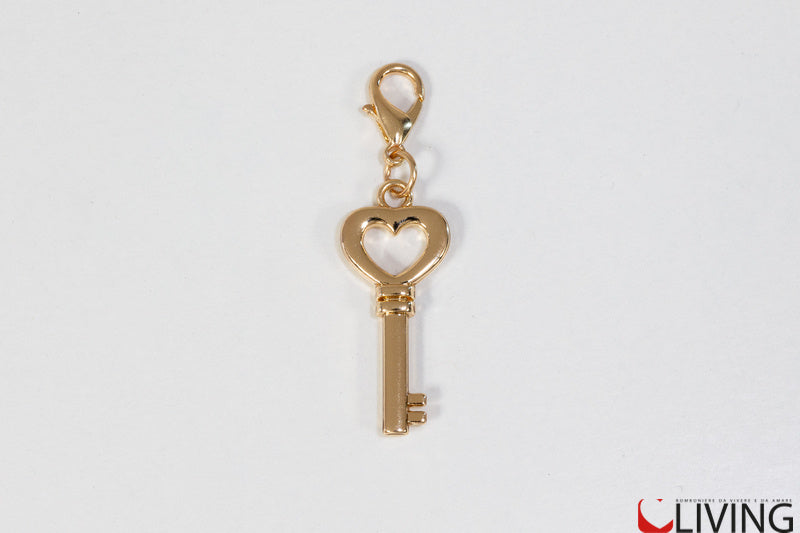 bomboniera charm chiave cuore oro