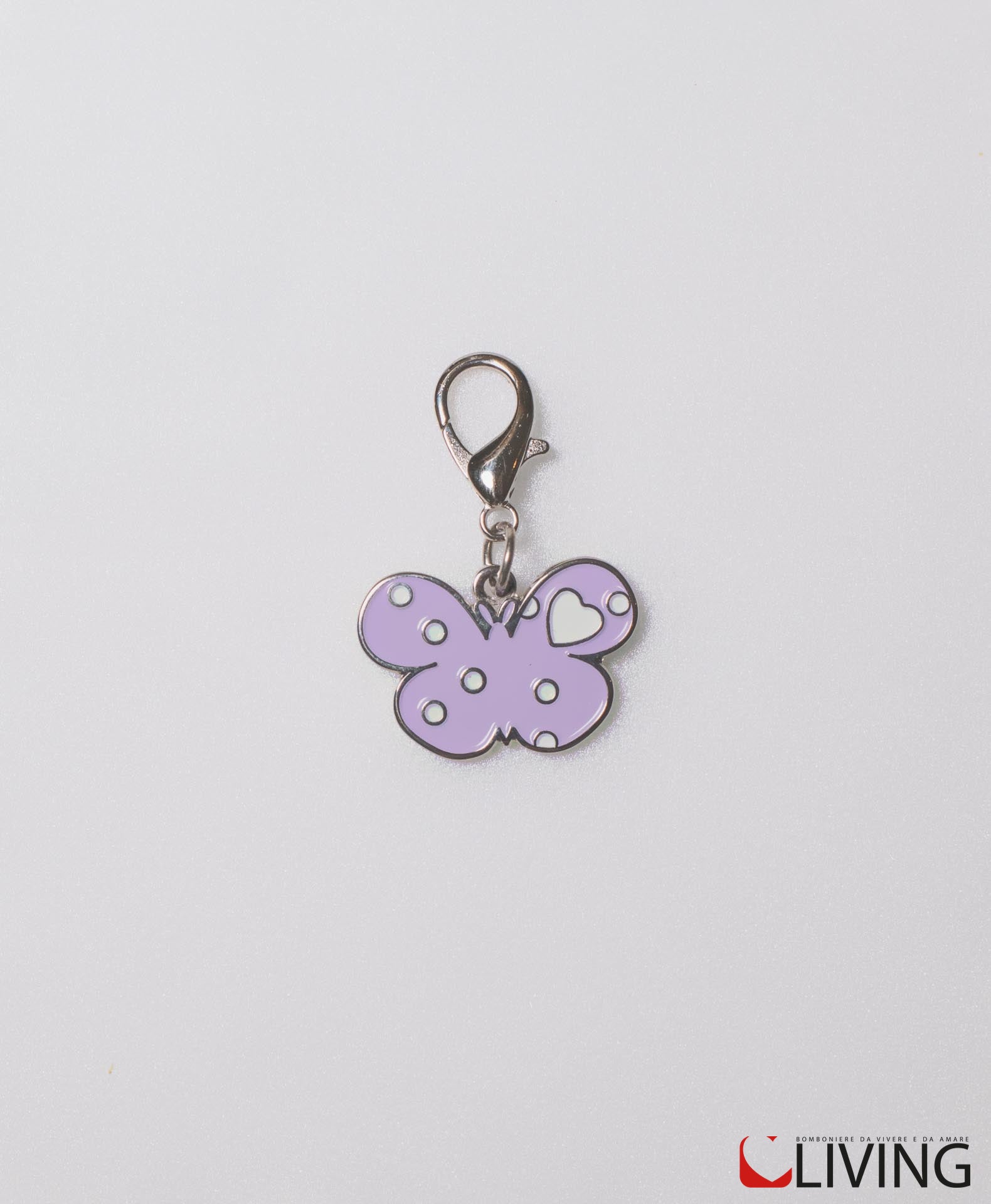 bomboniera charm cuore metallo smaltato