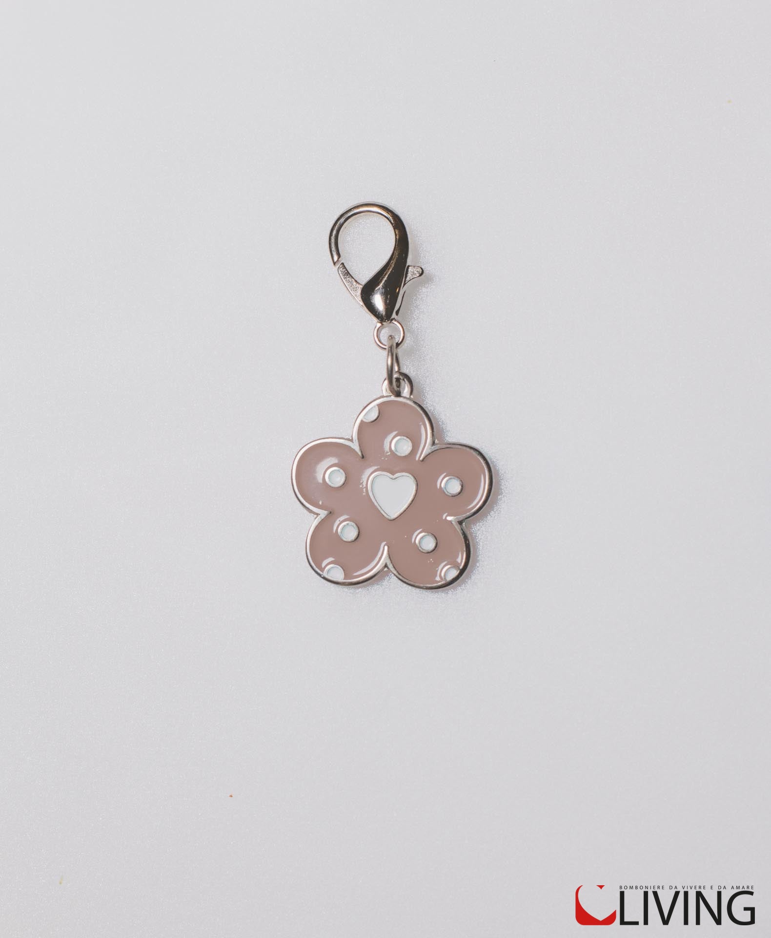bomboniera charm farfalla metallo beige