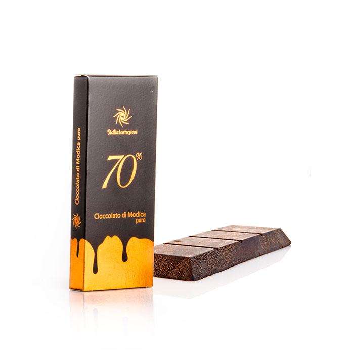 bomboniera gastronomica Cioccolato di Modica IGP puro al 70%.100 gr.