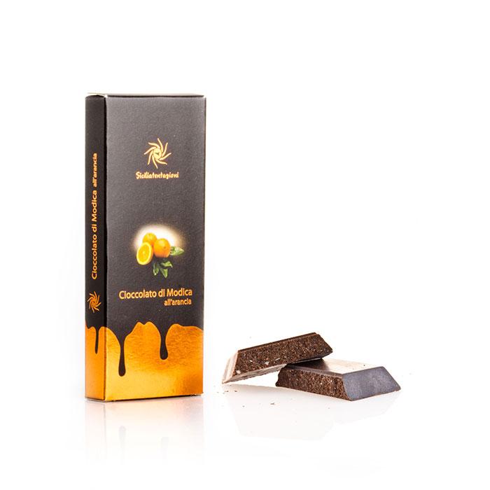 bomboniera gastronomica Cioccolato di Modica IGP all’arancia. 100 gr.