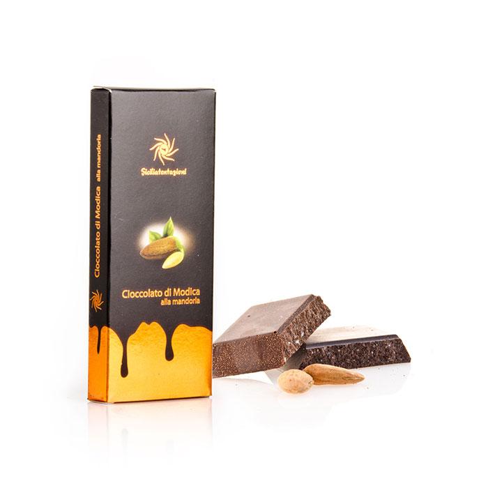 bomboniera gastronomica Cioccolato di Modica IGP alla mandorla.100 gr.