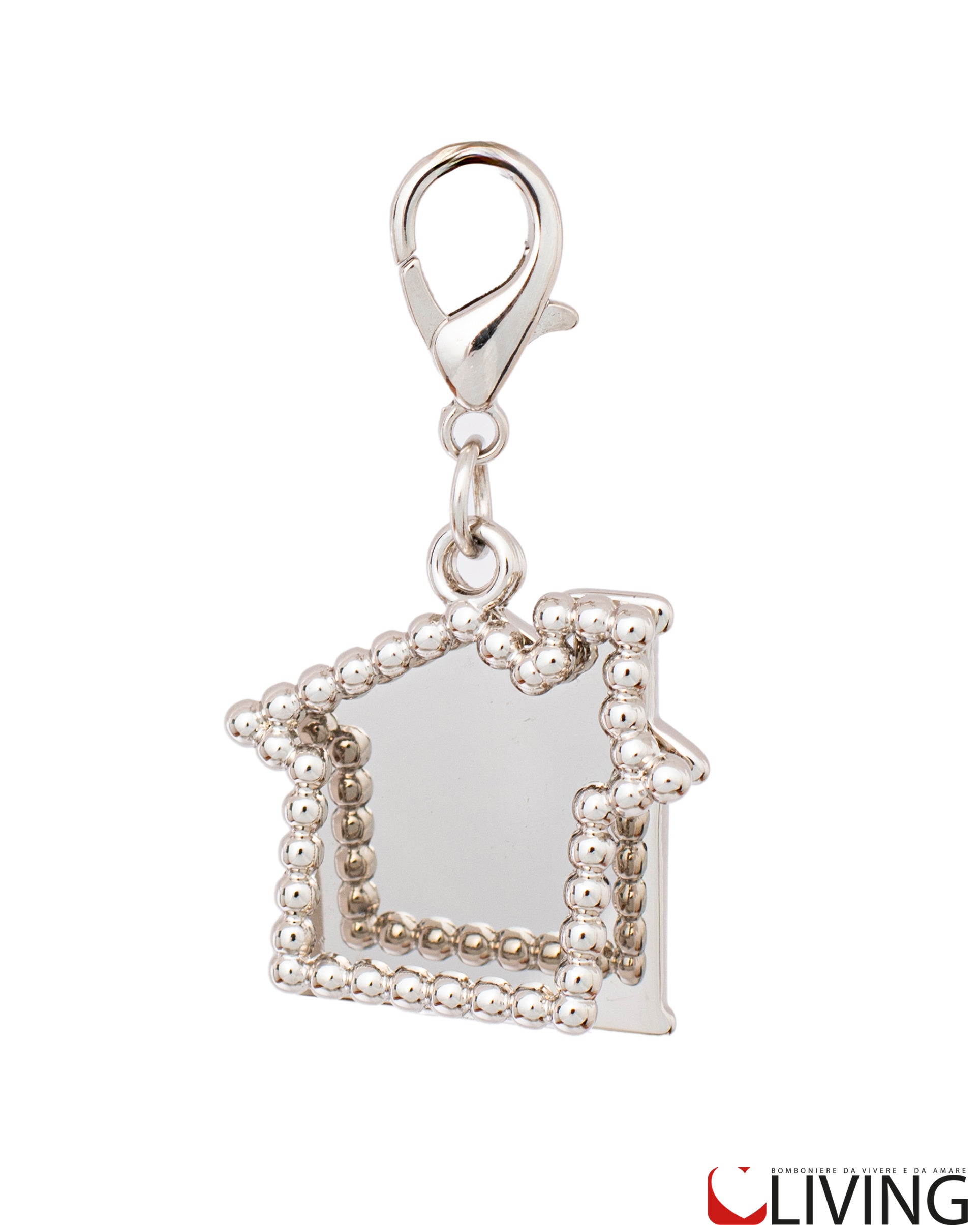 bomboniera charm doppio casetta con perline