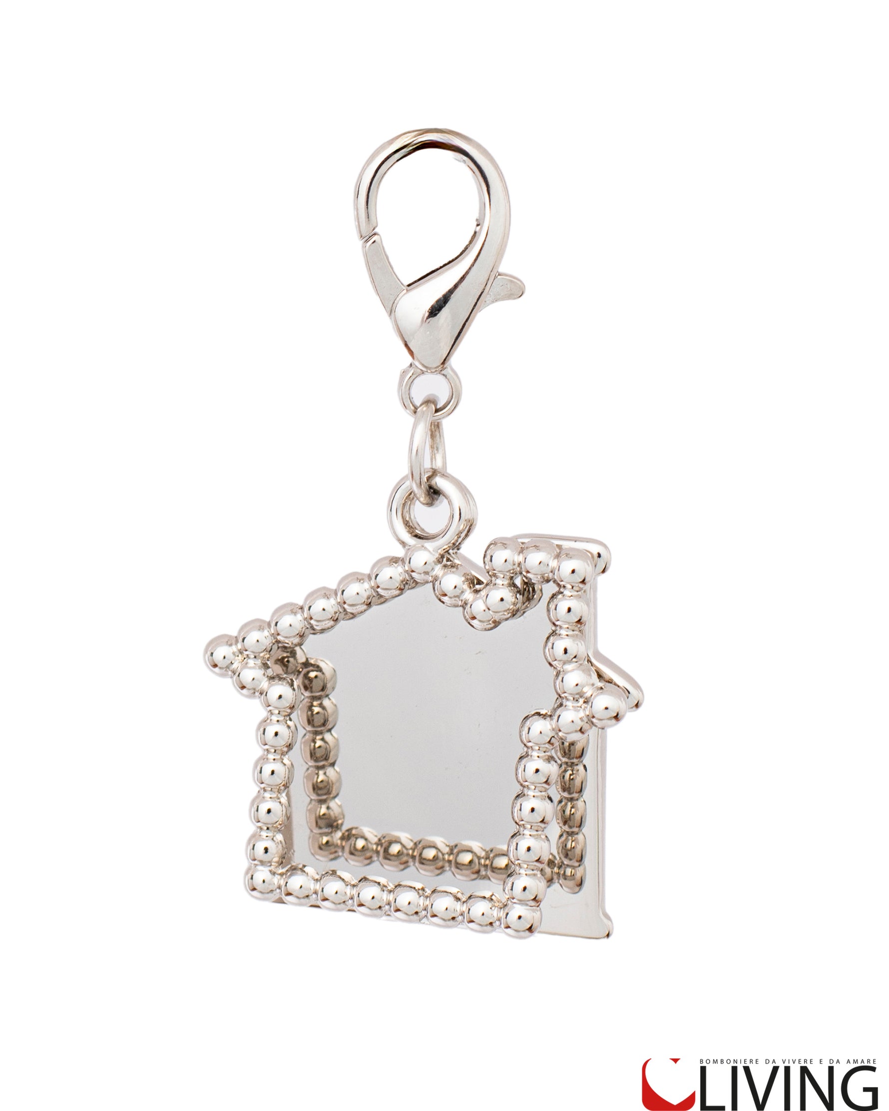 bomboniera charm doppio casetta con perline