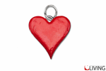 bomboniera ciondolo cuore smaltato rosso