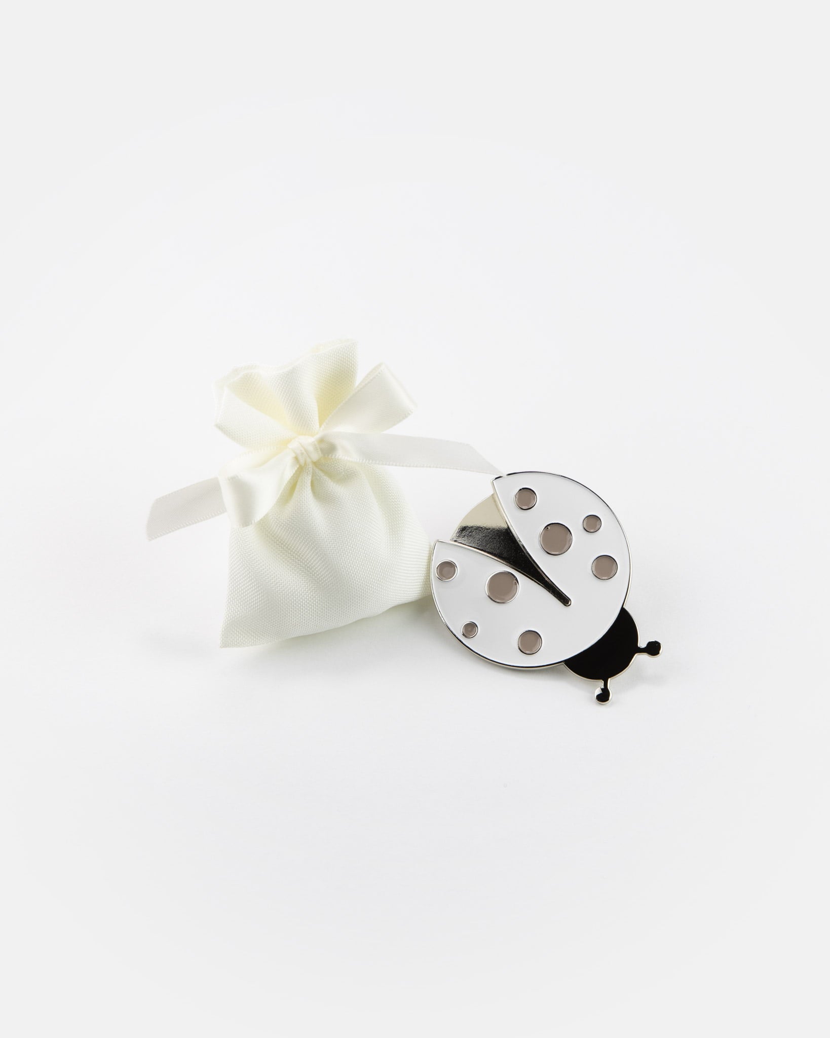 Clip Con Magnete Coccinella In Metallo Smaltato