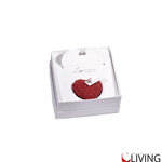 bomboniera cofanetto con candela profumata e piattino in gesso cuore