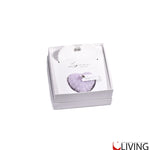 bomboniera cofanetto con candela profumata e piattino in gesso cuore