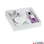 bomboniera cofanetto con cuore in gesso e profumatore spray