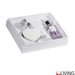 bomboniera cofanetto con cuore in gesso e profumatore spray