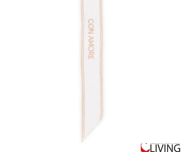 collarino nastro avorio scritta amore rosa