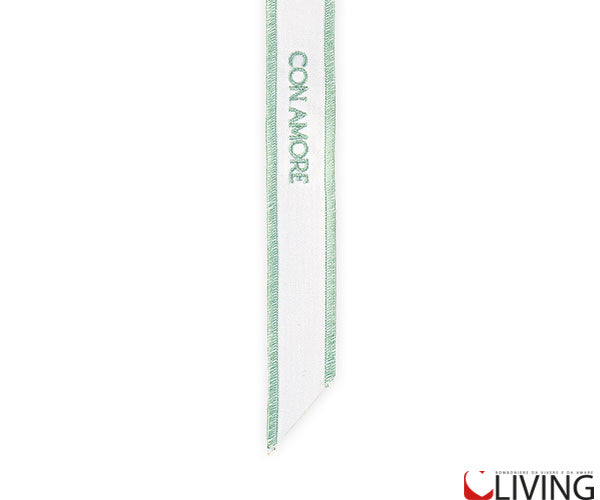 collarino nastro avorio scritta amore verde