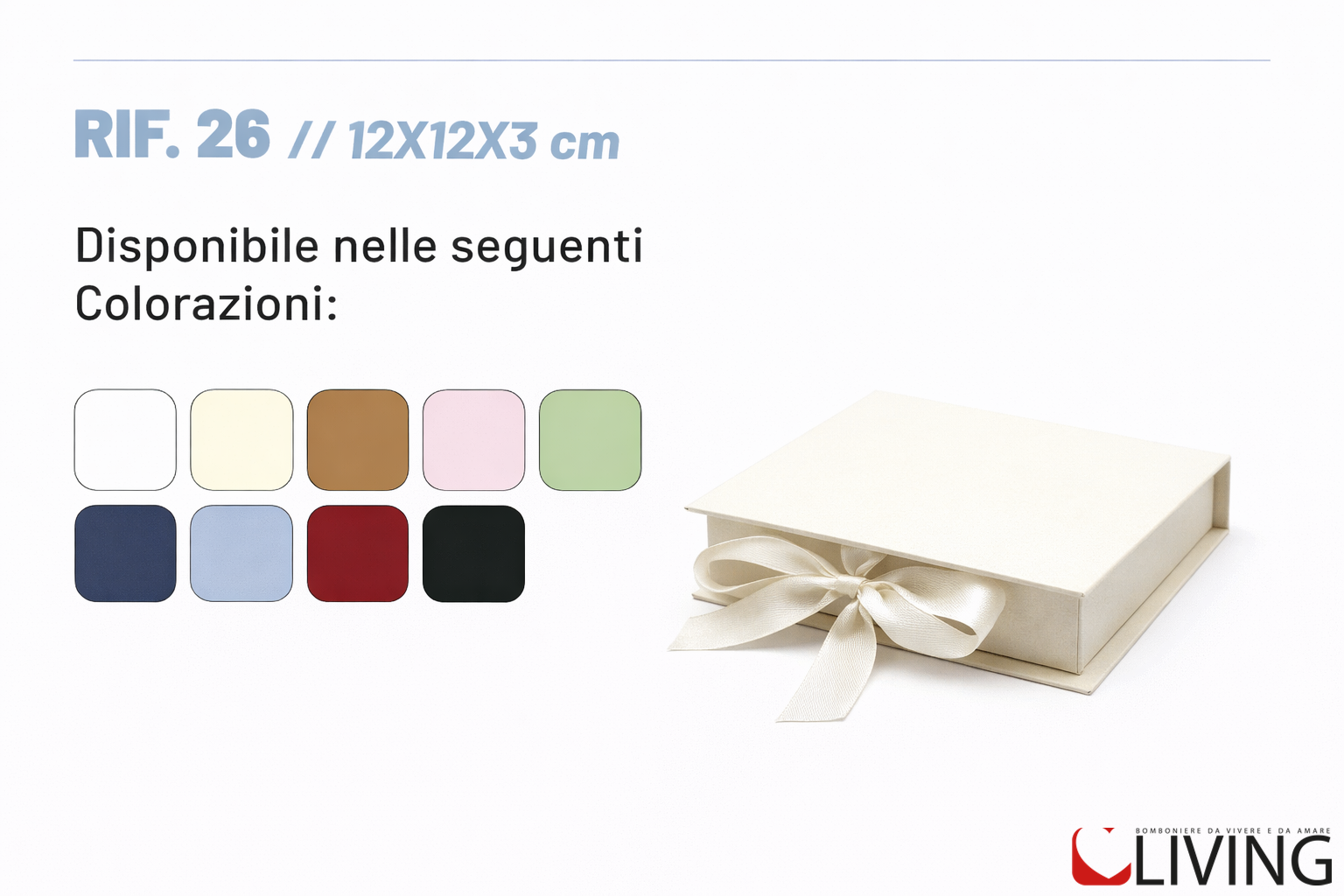 bomboniera scatola libro rigida personalizzabile 12x12x3