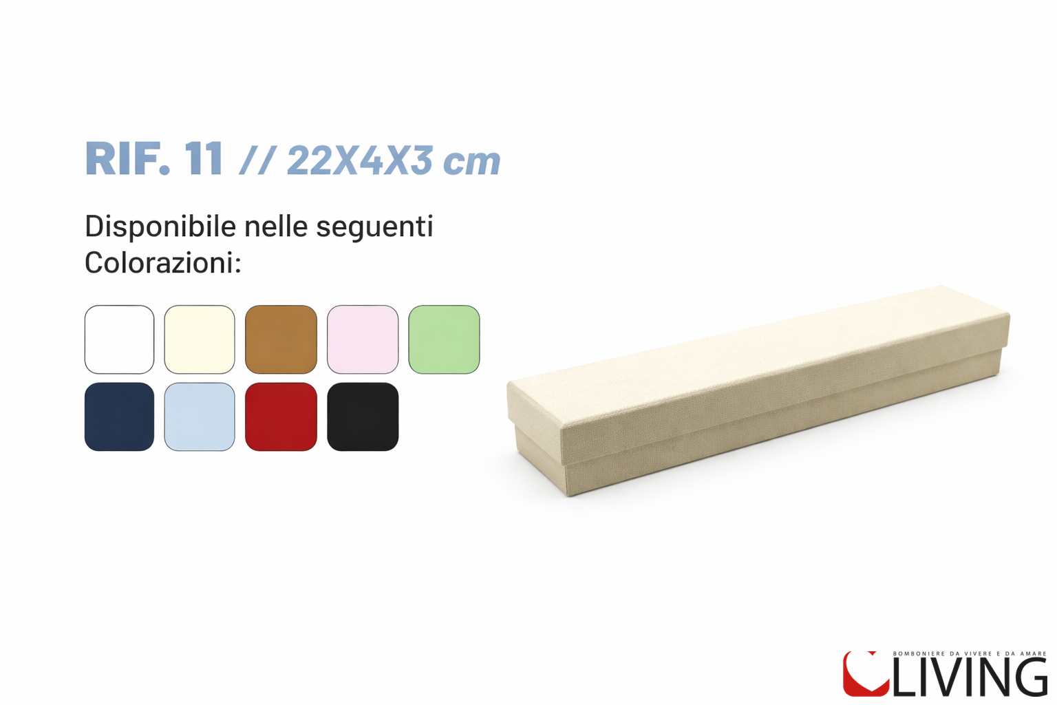 bomboniera scatola personalizzabile rigida 22x4x3