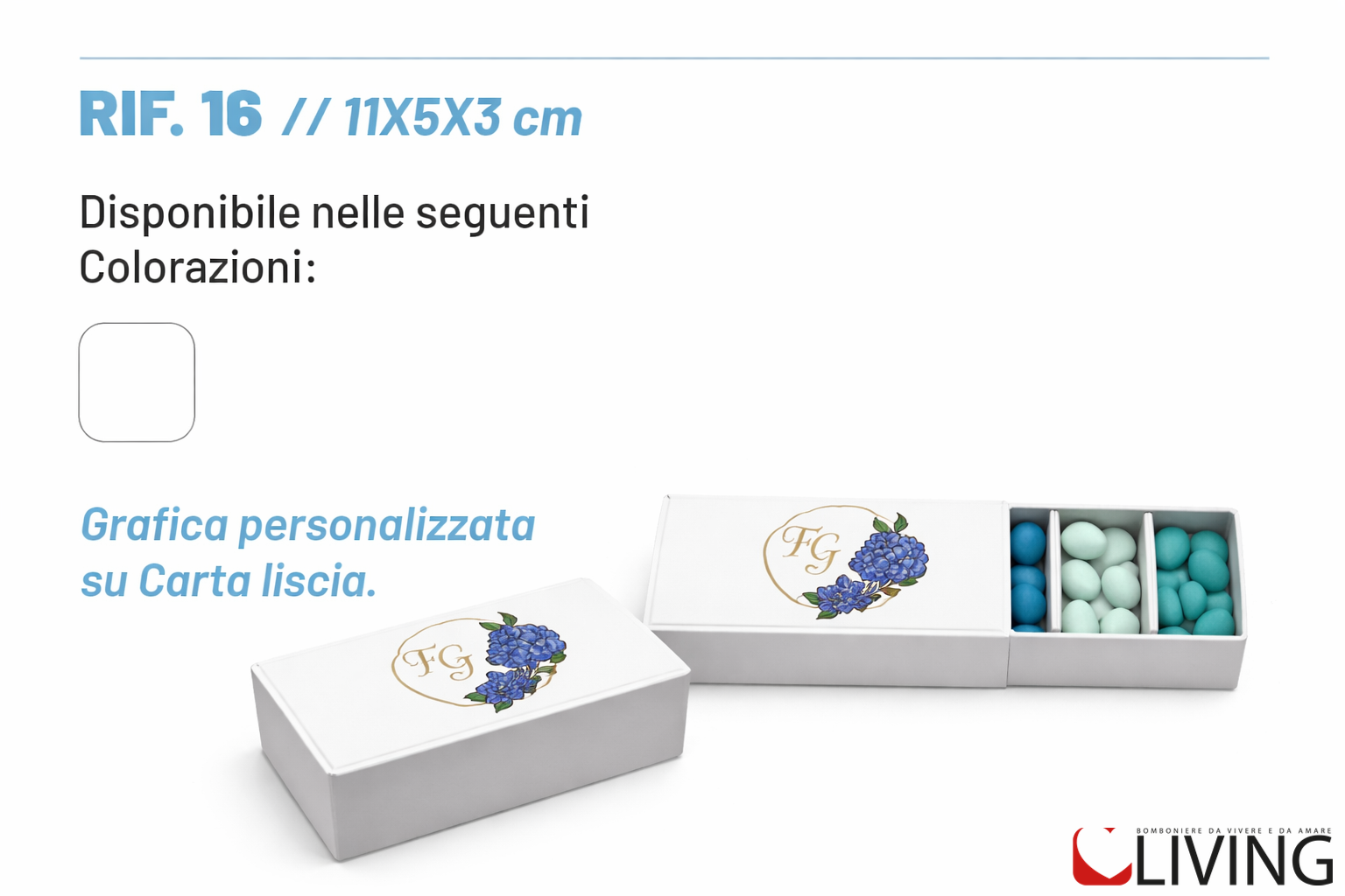 bomboniera scatola chiusura fiammifero con stampa 11x5x3