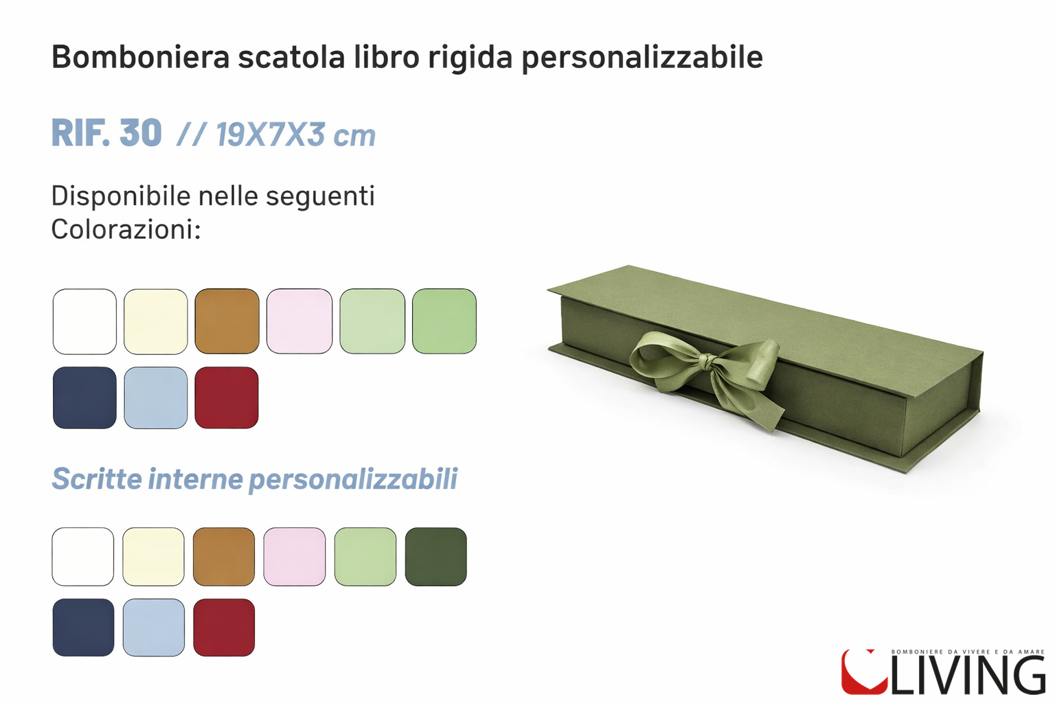 bomboniera scatola libro rigida personalizzabile 19x7x3