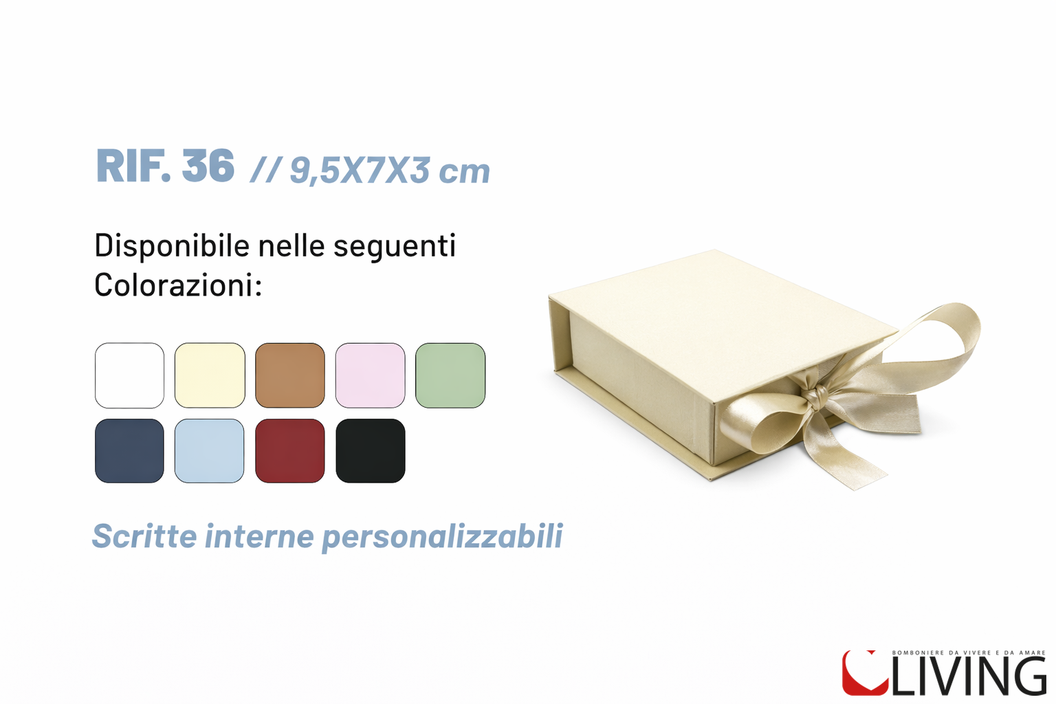 bomboniera scatola rigida personalizzabile 9,5x7x3