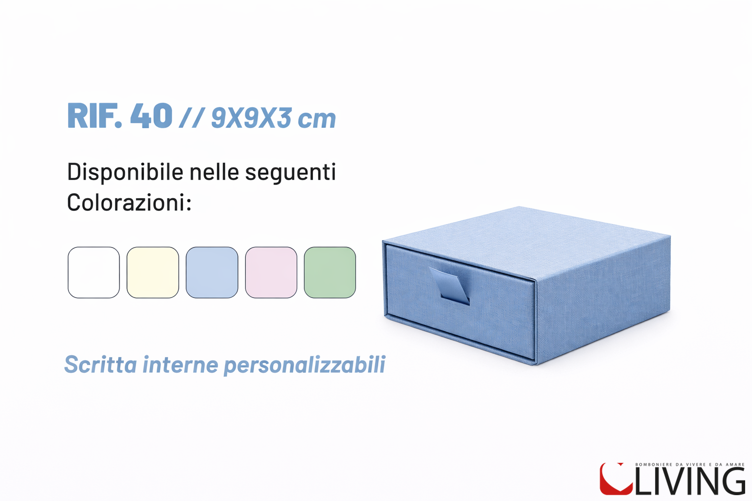 bomboniera scatola rigida chiusura fiammifero personalizzabile 9x9x3