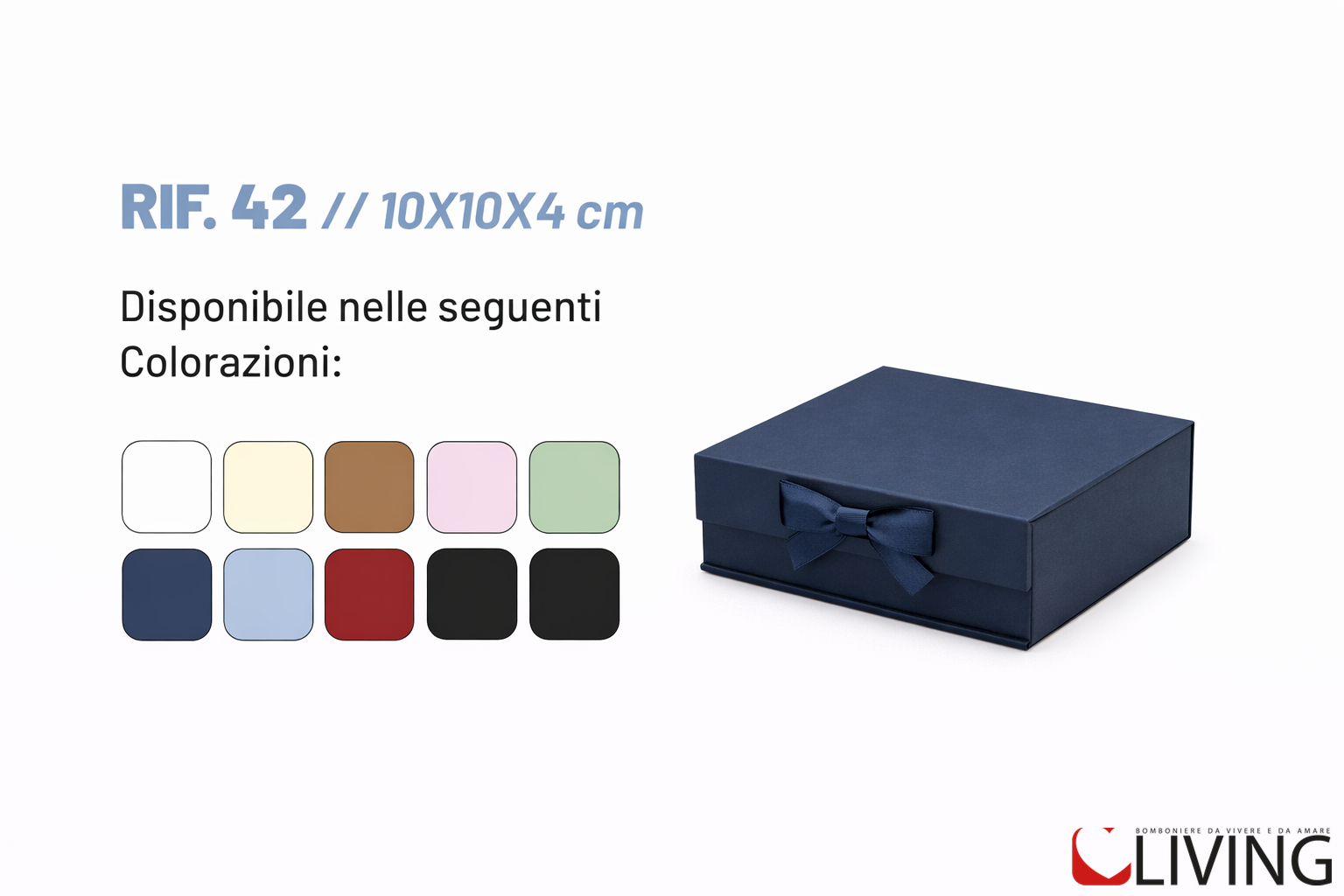bomboniera scatola rigida chiusura calamita personalizzabile 10x10x4