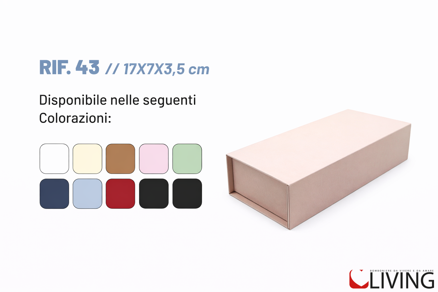 bomboniera scatola rigida chiusura calamita personalizzabile 17x7x3,5