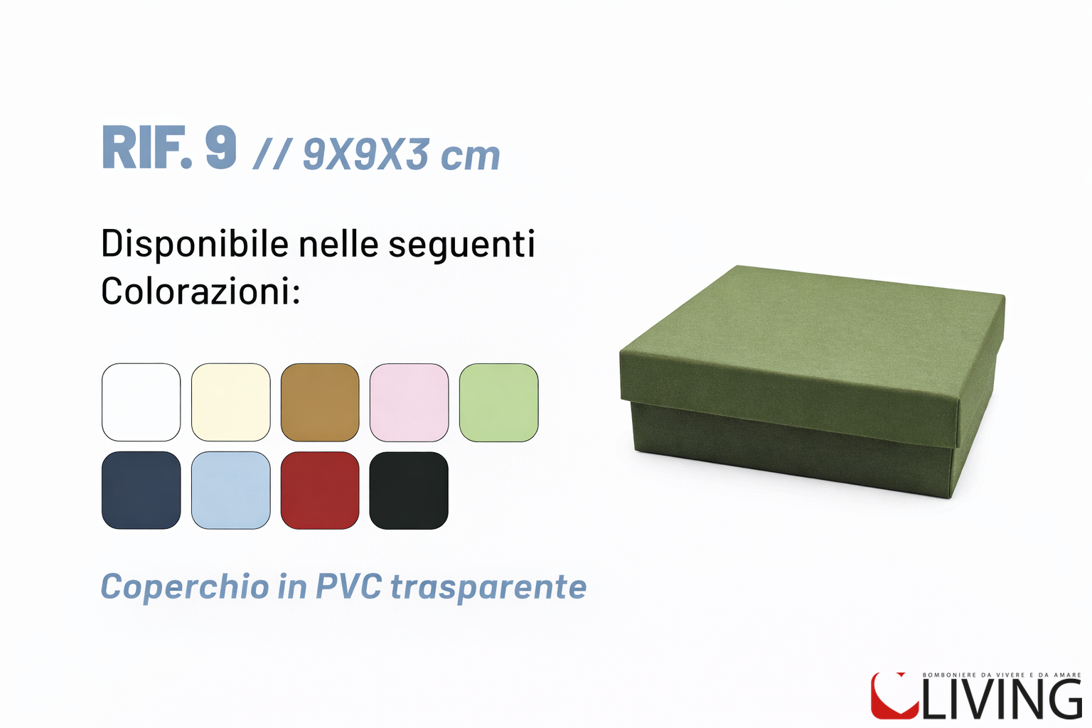 bomboniera scatola personalizzabile rigida 9x9x3