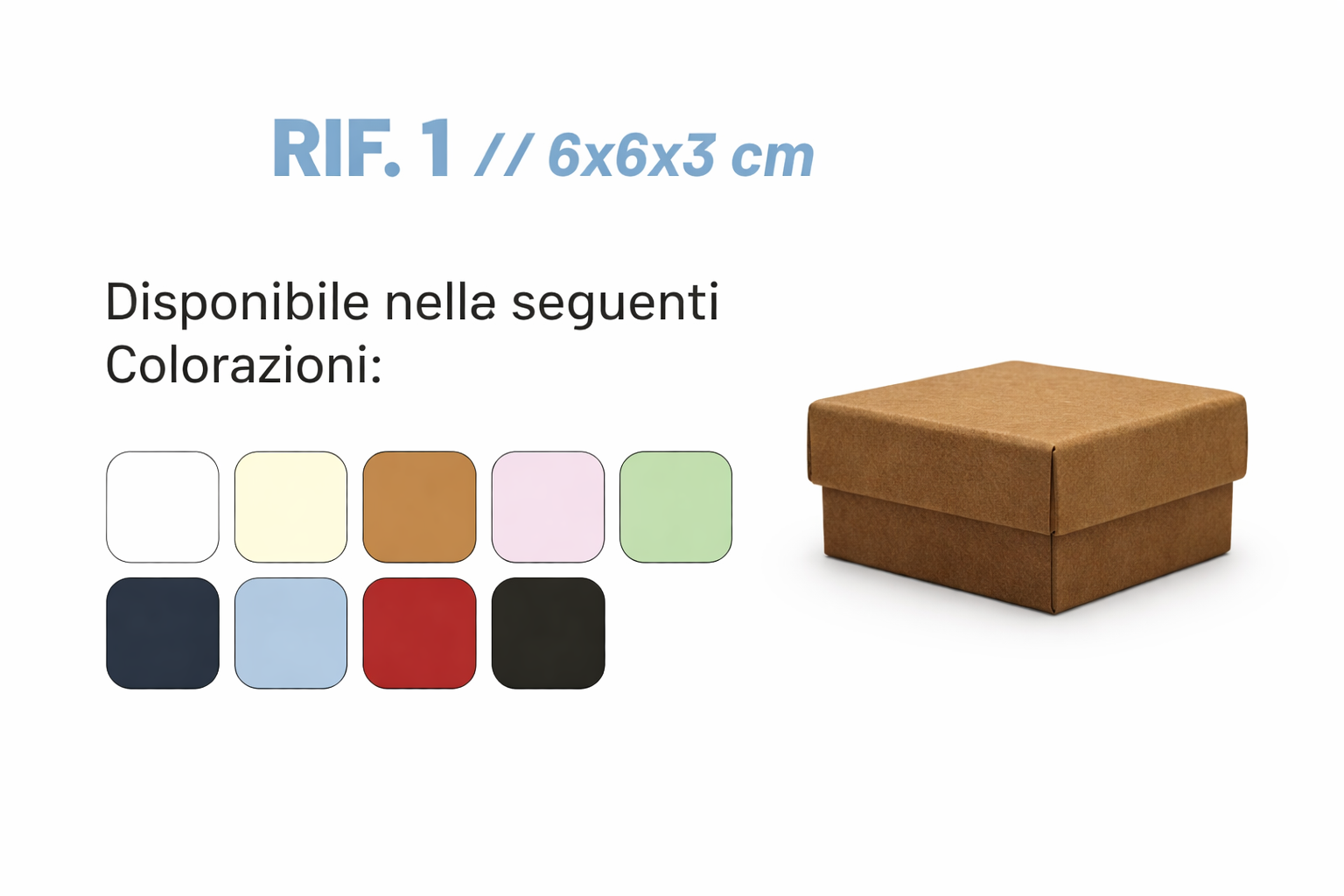 bomboniera scatola personalizzabile rigida 6x6x3