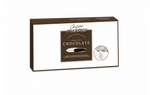 Un’anima di cioccolato fondente ricoperta da un sottile strato di zucchero.