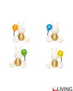 bomboniera coniglio in resina mini con palloncini
