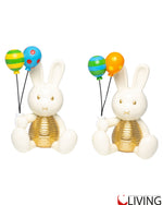 bomboniera coniglio in resina maxi con palloncini
