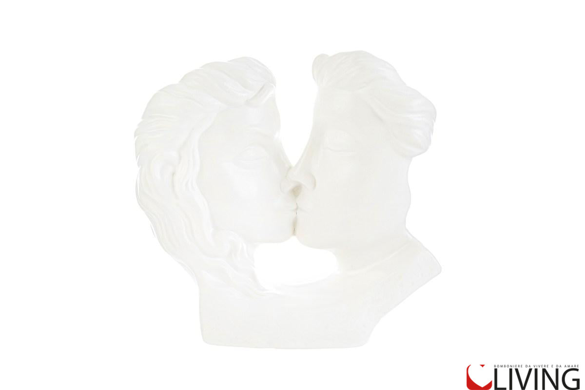 bomboniera statua coppia bacio porcellana