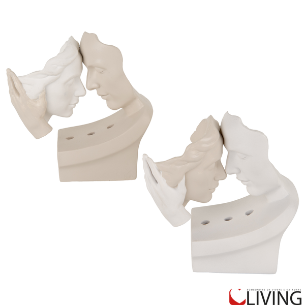 bomboniera coppia linea arte con luce led