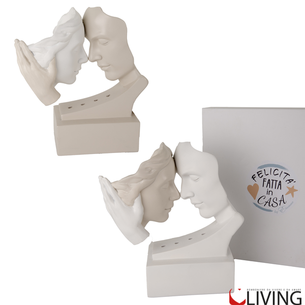 bomboniera coppia innamorati linea arte con luce led