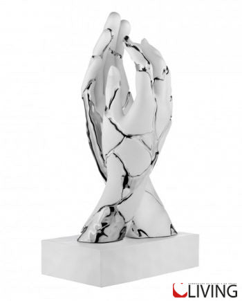 bomboniera scultura dell'amore bianco e argento