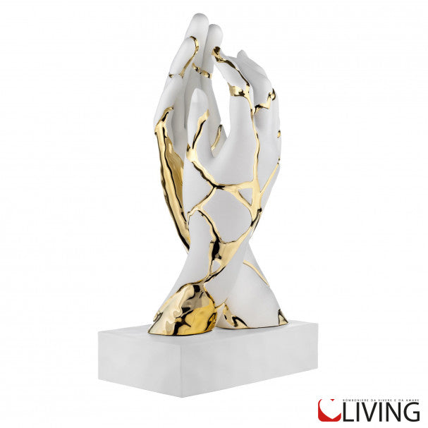 bomboniera scultura dell’amore bianco e oro