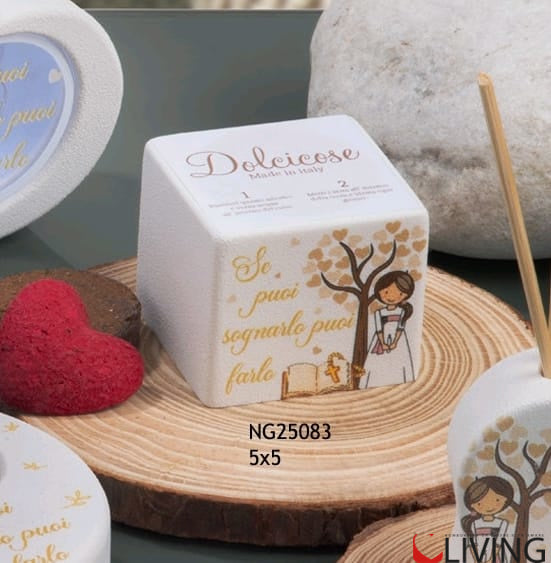 bomboniera cubo kit floreale bimba comunione se puoi sognarlo puoi farlo