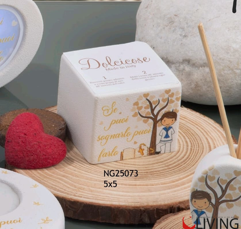 bomboniera cubo kit floreale bimbo comunione se puoi sognarlo puoi farlo