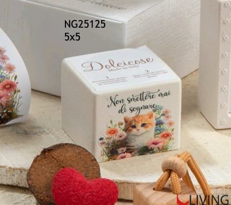 bomboniera cubo kit floreale non smettere mai di sognare