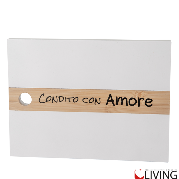 bomboniera tagliere rettangolare condito con amore