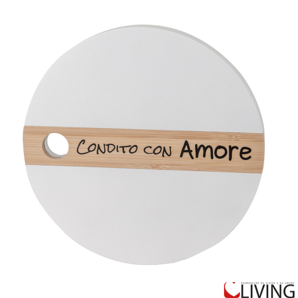 bomboniera tagliere rettangolare condito con amore