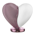 bomboniera cuore con base metà rosa e metà bianco in marmorino