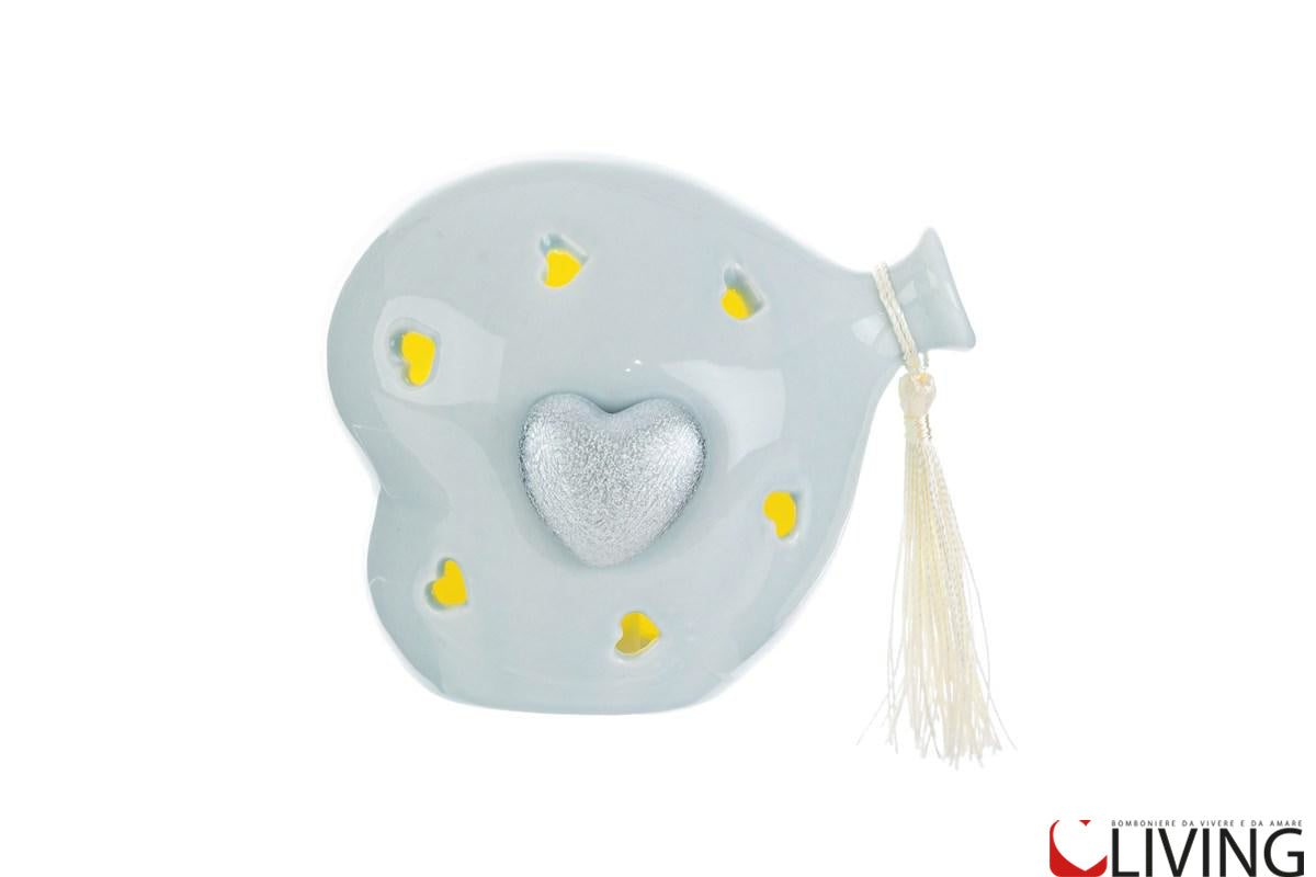 bomboniera cuore balloon led porcellana