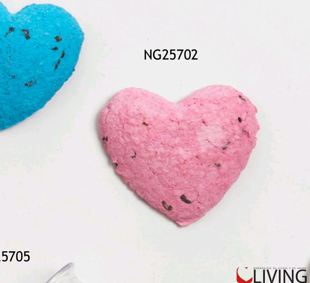 bomboniera cuore piantabile eco friendly rosa